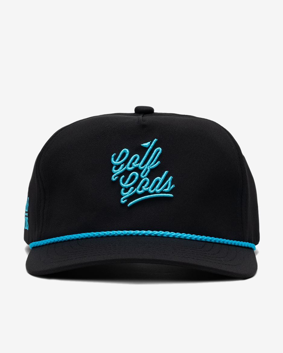 GOLF GODS - GOLF GODS Golf Gods Black Script Snapback Golf Rope Hat - The Agora Bangkok